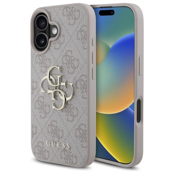 Case Guess GUHCP16S4GMGPI iPhone 16 6.1" pink hardcase 4G Big Logo