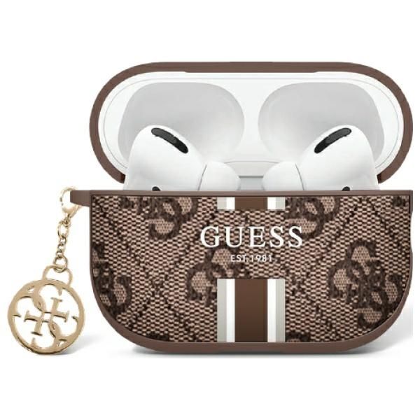 Coque Guess GUAP2P4RPSW AirPods Pro 2 (2022/2023) cover brown 4G Printed Stripes Charm