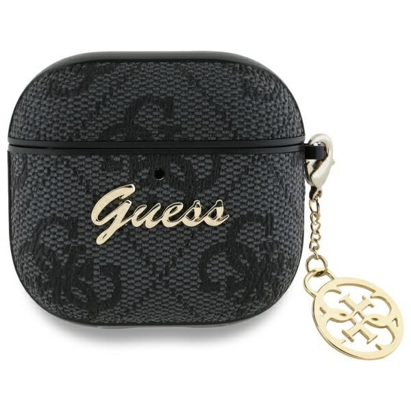 Coque Guess GUA4G4GSMK AirPods 4 cover black 4G Charm Collection