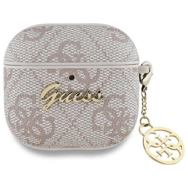 Coque Guess GUA4G4GSMP AirPods 4 cover pink 4G Charm Collection
