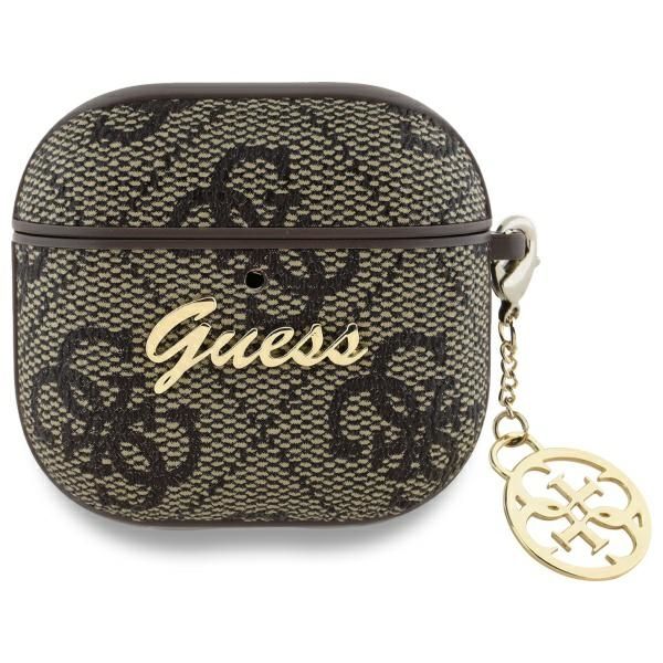 Coque Guess GUA4G4GSMW AirPods 4 cover brown 4G Charm Collection