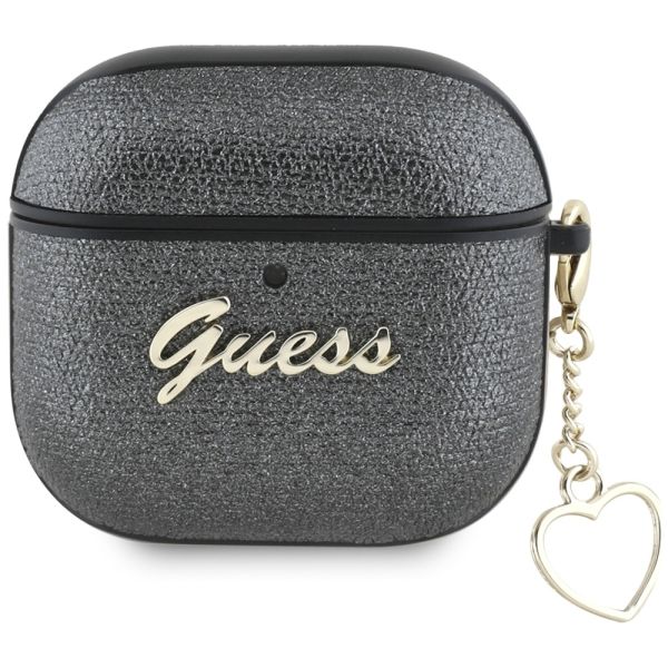 Coque Guess Metallic Script Charm Case for AirPods 4 Black