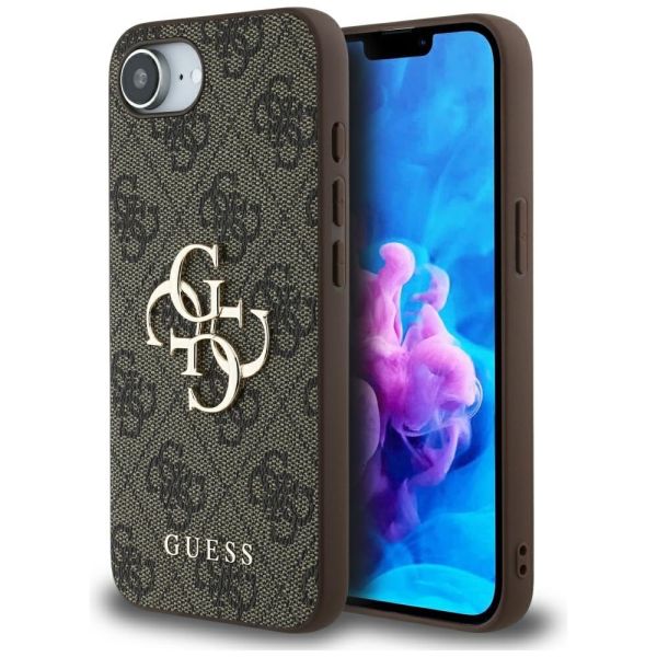 Coque Guess 4G Big Logo for iPhone 16e brown