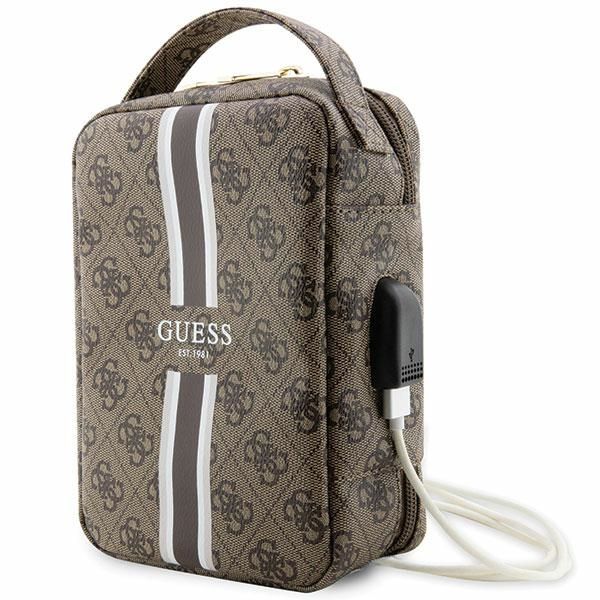 Sac Guess GUHBP4RPSW Organizer marron 4G Printed Stripes