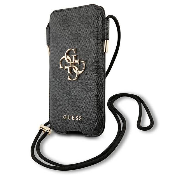 Pochette Guess on the phone GUHCP12M4GPSGR 6,1" gris 4G Metal Logo
