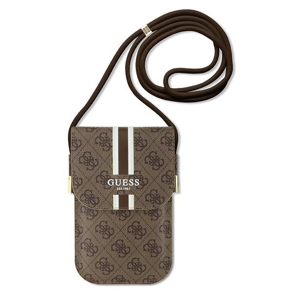 Pochette Guess GUOWBP4RPSW marron 4G Stripes