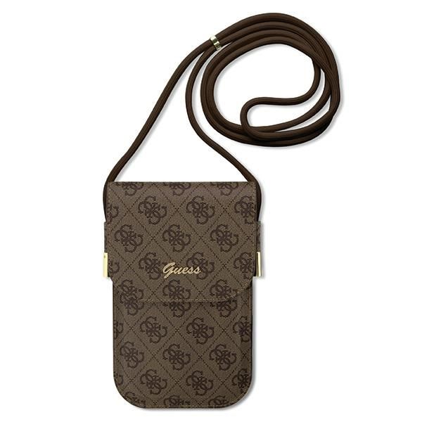 Pochette Guess GUOWBP4SNSW marron 4G Metal Script Logo