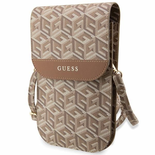 Pochette Guess GUWBHGCFSEW marron GCube Stripe