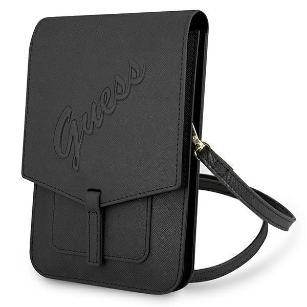 Pochette Guess GUWBRSAVSBK noir Saffiano Script