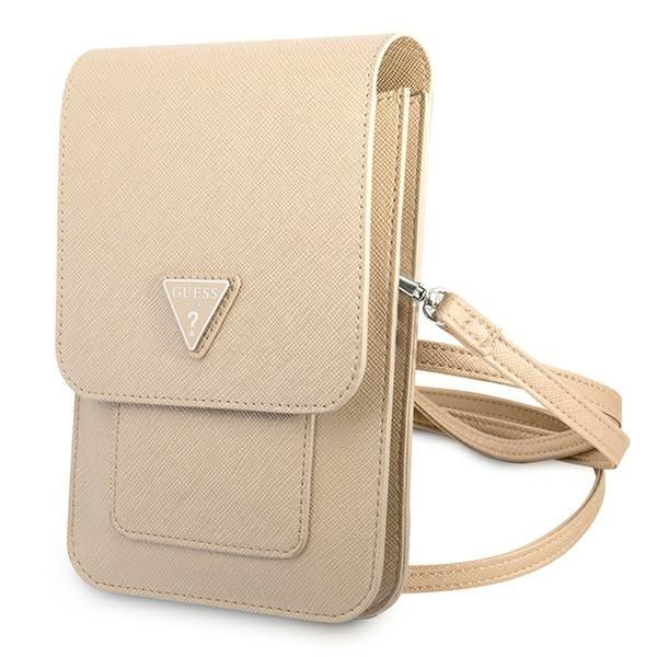 Pochette Guess GUWBSATMLG beige Saffiano Triangle