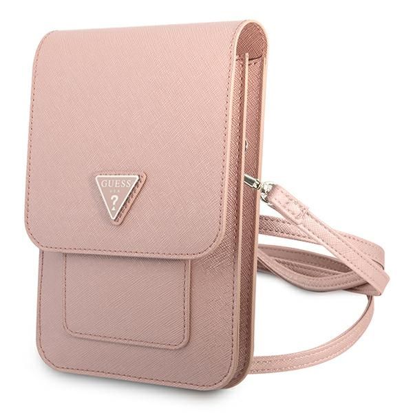 Pochette Guess GUWBSATMPI rose Saffiano Triangle