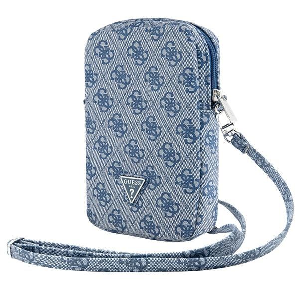 Pochette Guess GUWBZP4GFTSB bleu Zip 4G Triangle
