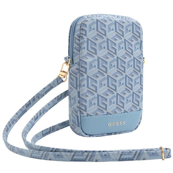 Pochette Guess GUWBZPGCSPGB bleu Zip GCube Bottom Stripe