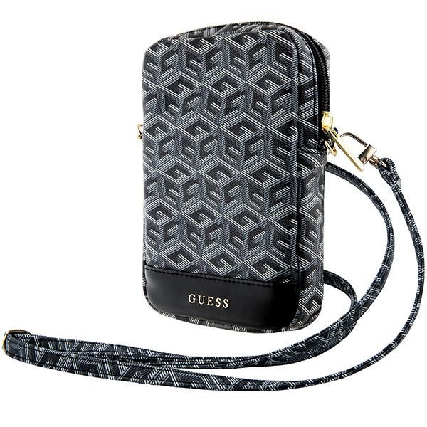 Pochette Guess GUWBZPGCSPGK noir Zip GCube Bottom Stripe