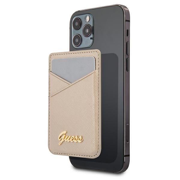 Portefeuille Guess GUWMSSASLGO MagSafe Saffiano or