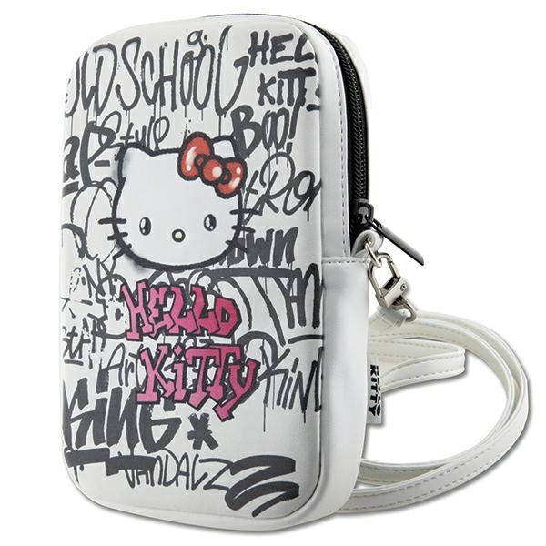 Pochette Hello Kitty HKPBPDGPHE blanc Graffiti Kitty Head