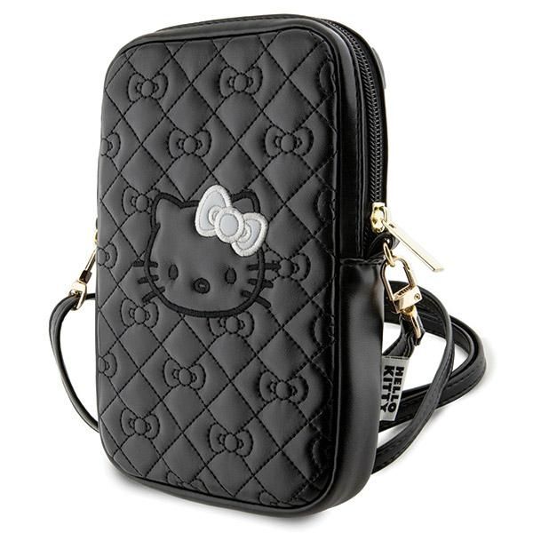 Pochette Hello Kitty HKPBPEKHBPK noir Quilted Bows Strap