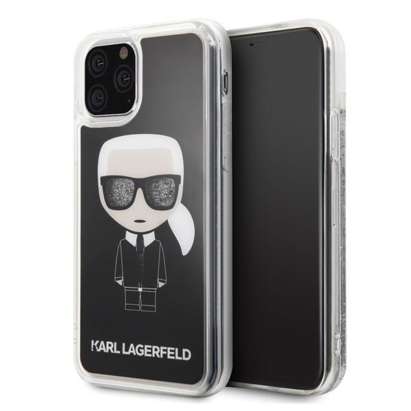 Coque Karl Lagerfeld KLHCN65ICGBK iPhone 11 Pro Max black Iconic Glitter