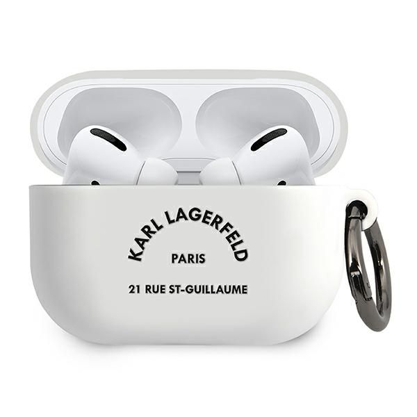 Coque Karl Lagerfeld KLACAPSILRSGWH AirPods Pro cover white Silicone RSG