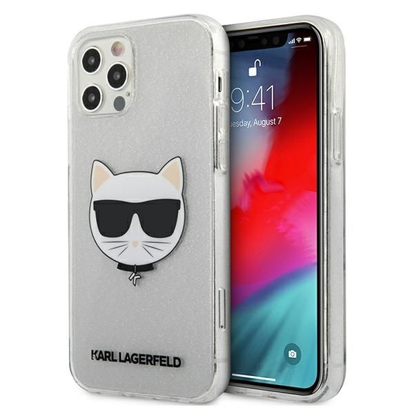 Coque Karl Lagerfeld KLHCP12LCHTUGLS iPhone 12 Pro Max 6,7" silver hardcase Glitter Choupette