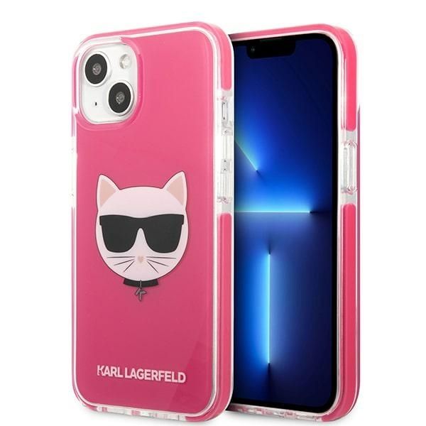 Coque Karl Lagerfeld KLHCP13STPECPI iPhone 13 mini 5,4" hardcase fuschia Choupette Head