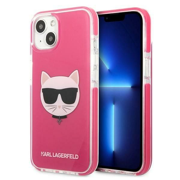 Coque Karl Lagerfeld KLHCP13MTPECPI iPhone 13 / 14 / 15 6,1" hardcase fuschia Choupette Head