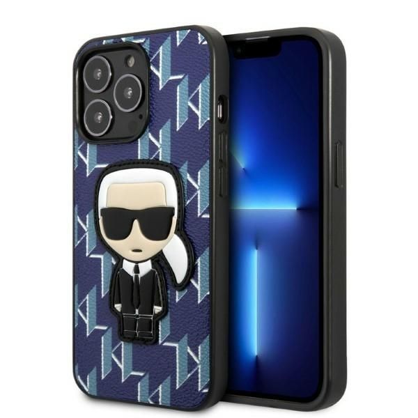 Coque Karl Lagerfeld KLHCP13XPMNIKBL iPhone 13 Pro Max 6,7" hardcase blue Monogram Ikonik Patch