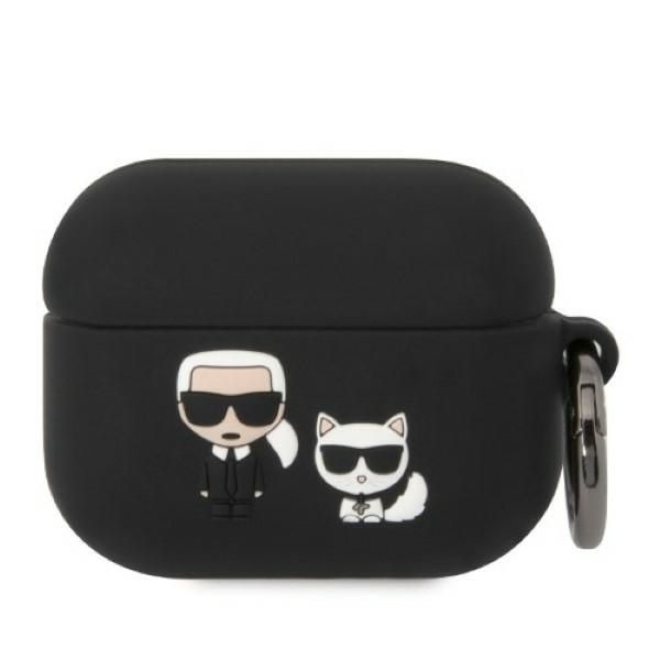 Coque Karl Lagerfeld KLACAPSILKCK AirPods Pro cover black Silicone Karl & Choupette