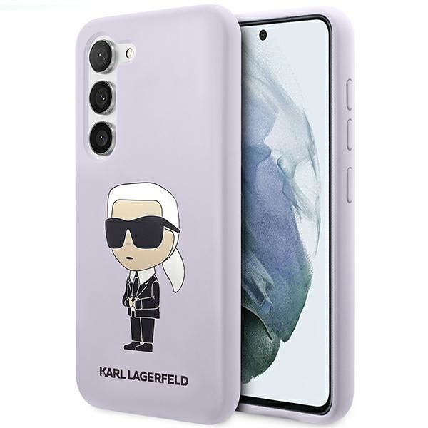 Coque Karl Lagerfeld KLHCS23MSNIKBCU S23+ S916 hardcase purple Silicone Ikonik