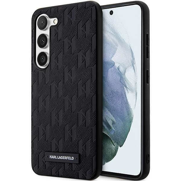 Coque Karl Lagerfeld KLHCS23MSAKLHPK S23+ S916 hardcase black Saffiano Mono Metal Logo