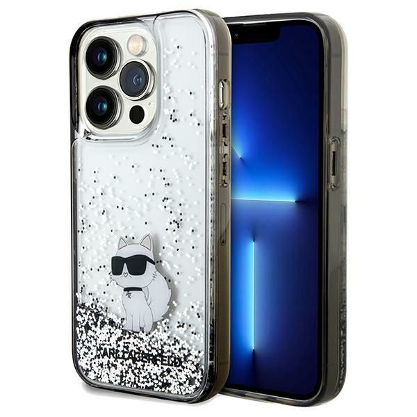 Coque Karl Lagerfeld KLHCP14XLKCNSK iPhone 14 Pro Max 6.7" transparent hardcase Liquid Glitter Choupette