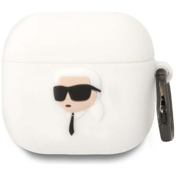 Coque Karl Lagerfeld 3D Silicone NFT for AirPods 4 white