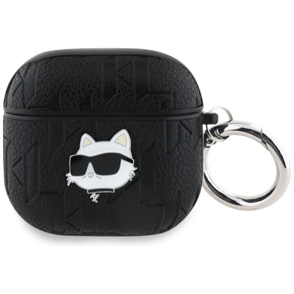 Coque Karl Lagerfeld Monogram Choupette Head Case for AirPods 4 Black