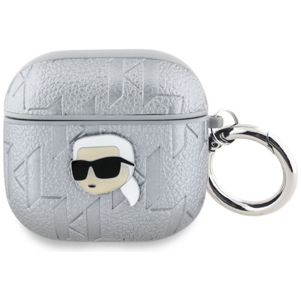 Coque Karl Lagerfeld Monogram Karl Head Case for AirPods 4 Silver
