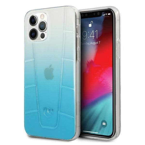 Coque Mercedes MEHCP12LCLGBL iPhone 12 Pro Max 6,7" bleu hardcase transparent Line