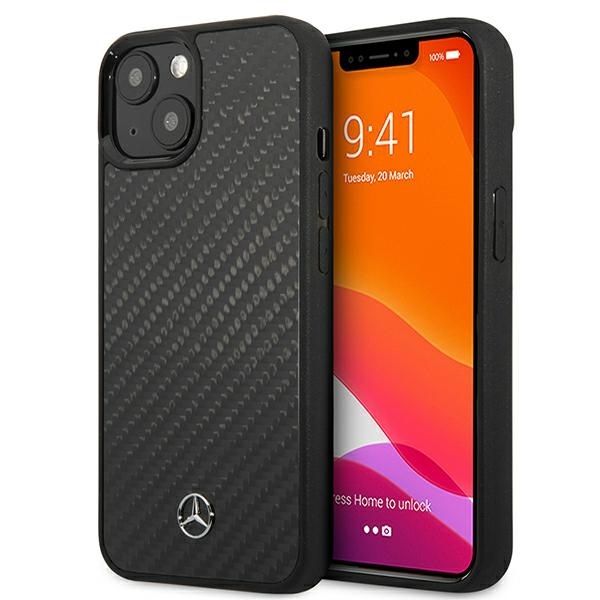Coque Mercedes MEHCP13SRCABK iPhone 13 mini 5,4" noir carbon hardcase Dynamic Line