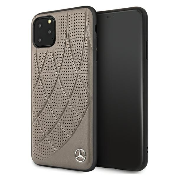 Coque Mercedes MEHCN65DIQBR iPhone 11 Pro Max marron hardcase Bow Line