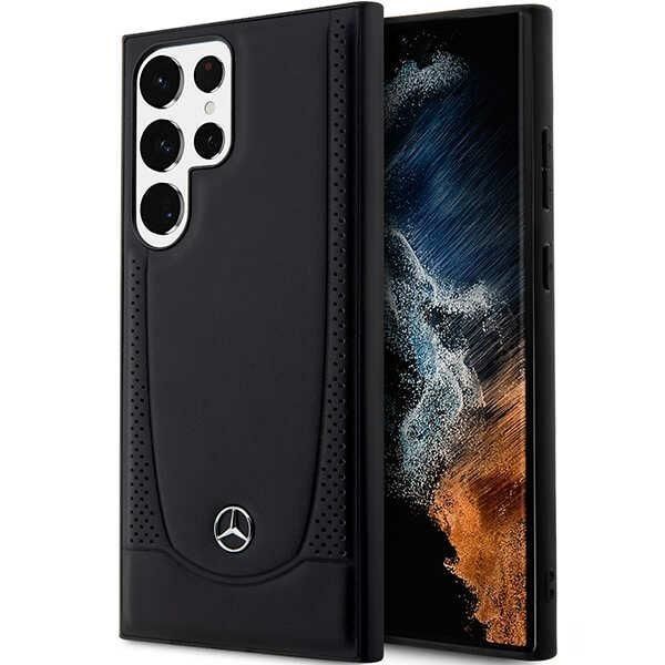Coque Mercedes MEHCS23LARMBK S23 Ultra S918 noir hardcase Leather Urban