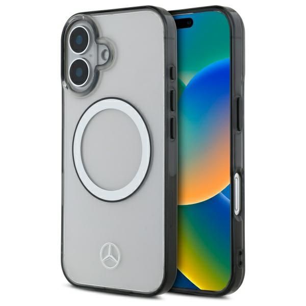 Coque Mercedes MEHMP16S23HUOKC iPhone 16 6.1" transparent hardcase Printed logo MagSafe