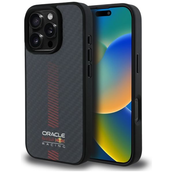 Coque Red Bull RBHMP16L24CFGSMK iPhone 16 Pro 6.3" hardcase black Carbon Fiber Power Bar MagSafe