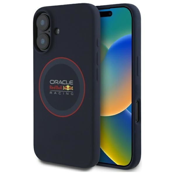 Coque Red Bull RBHMP16M24SIILVR iPhone 16 Plus 6.7" hardcase navy Silicone Red Ring MagSafe