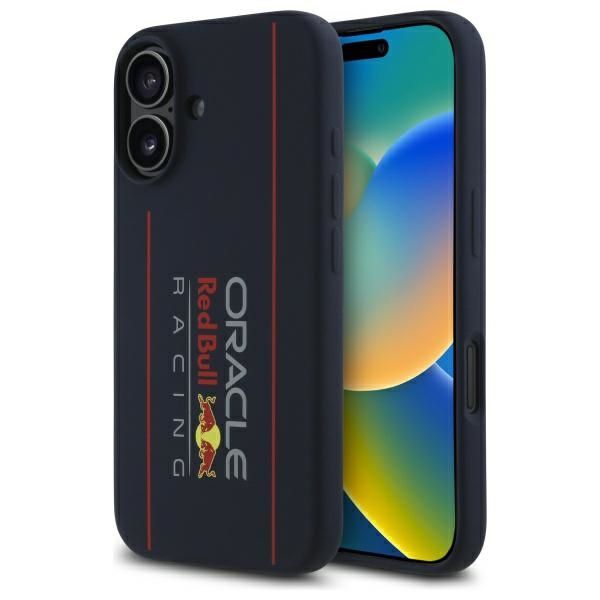 Coque Red Bull RBHMP16S24SIOLRV iPhone 16 6.1" hardcase navy Silicone Vertical Logo MagSafe