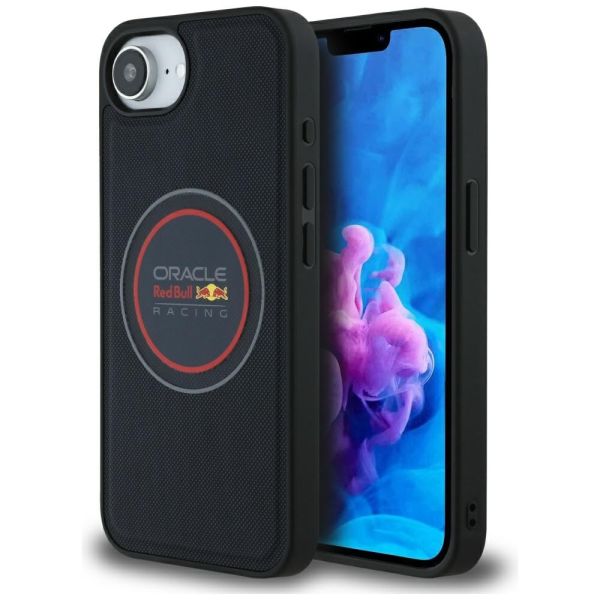 Coque Red Bull Meshed Logo and Red Ring MagSafe for iPhone 16 e navy blue