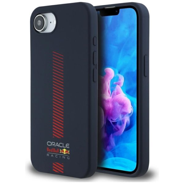 Coque Red Bull Silicone w/ Powerbar MagSafe for iPhone 16 e navy blue